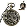 Butterfly Dragonfly Flip Retro Copper Mechanical Pocket Watch