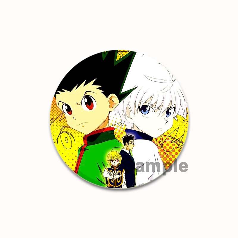58mm Anime Hunter X Hunter Brooches Cartoon Cosplay Badges for Backpack Clothes Fashion Jewelry Accessories Manga Icon Pin Decor