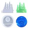 3D Candlestick Silicone Mold t/Pine Forests Shaped Candle Stand Molds Gypsum Candle Holder Mould Home Decorations