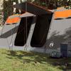 Tunnel Camping Tent - vidaXL - 8 People - Waterproof - Grey and Orange - Easy To Assemble