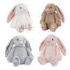 Adorable Lop-eared Flower Rabbit Animals Super Soft Dolls High Quality Baby Comfort Toys Throw Pillow Birthday Gifts Home Decor
