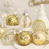 Platinum Boutique PET Christmas Ornament Set: Painted Baubles for Tree Decoration