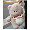 Rabbit With Bear Bib Plush Toy Backpack Stuffed Doll Cartoon Gift Decoration