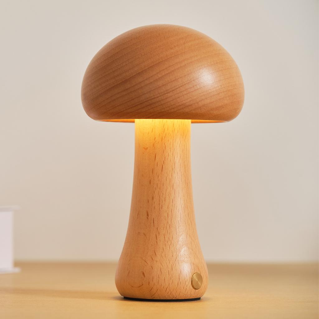 Mushroom Table Lamp LED Creative Wood Desk Lamp Bedroom Bedside Night Lights Home Decor Lamp Unique House Warm Gift Dropshipping