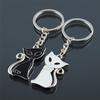 1 Pair Couple Cat Keychain For Lovers Alloy Fashion Jewelry Ring For Car New