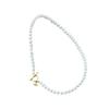 Lieri Magnetic Pearl White X Relieves Shoulder Colantotte Official Colantotte Brand Necklace, Gold, 42cm, Women's, Stylish, Stiffness, Cute, Pearl,