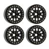 4pcsset 1.9in Aluminum Alloy Beadlock Wheel Rims for Axial SCX10 90046 RC Crawler Car PartsBlack