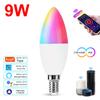 Tuya Smart WiFi LED Bulb E14 Candel Light 5W 7W 9W 220V Dimmable RGB Lamp APP Voice Control Alexa Google Assistant Home Decor