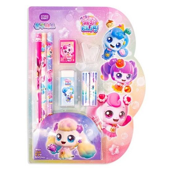 Catch Tiniping Sweet and Sour Stationery Set, Random Delivery, 5 Sets, a Popular Character In Korea