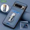 For Google Pixel 9 Pro XL Magnetic Ring Stand Holder Case For Google Pixel 8A 7 6 Pro Leather Card Slot Wallet Protective Cover
