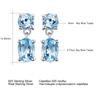 Gica Gema Jewelry S925 Sterling Silver Blue Long Style Classic Personalized Stud Earrings For Women Fine High Grade Jewelry Gift To Valentine's