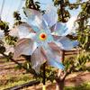 10 Pcs Garden Pinwheel Bird Deterrent 20.5" Tall Outside Reflective Wind Spinner Yard