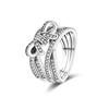 Hot Sale 925 Sterling Silver Stackable Infinite Heart Daisy Flower Ring For Women Original 925 Silver Rings Brand Jewelry Gift