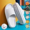 Summer Beach Solid Color Men&Women's Slippers Casual Lightweight EVA Anti-slip Slides Durable Cushioning Soft Shower Shoes for Swimming