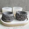 Handmade Flower Pot Silicone Molds DIY Epoxy Resin Silicone Mold Scented Candle Gypsum Concrete Home Garden Decor Ceramic Mould