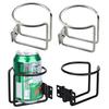 Metal Boat Cup Holder L-shaped Outlet Universal Drink Stand Iron Fixed Teacup Rack Multi-Purpose Seat Drink Holder with 4 Installation Screws