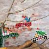 Sled/Plaid Car Christmas Wooden Car Pendant Hanging Christmas Decoration Christmas Tree