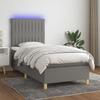 VidaXL Bed Slat Base with Mattress and LEDs, Upholstered Bed, Single Bed, Adult Bedroom Interior Bed, 3135574