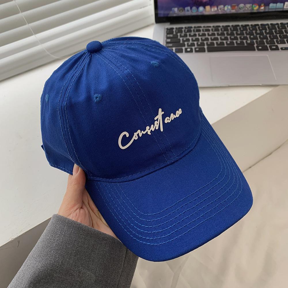 Letter Design Trendy Pink Baseball Cap For Women With Round Top And Brim Bent