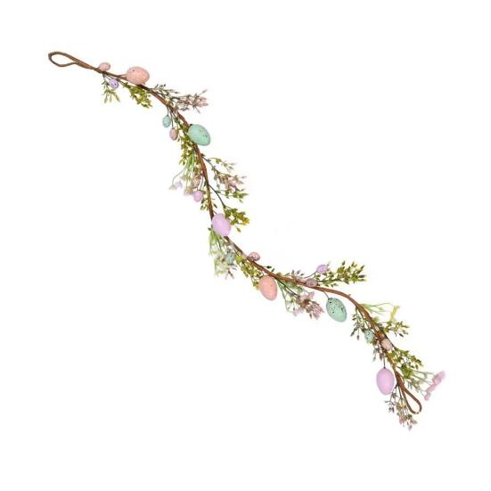 Yousheng Easter Wreath Decoration Artificial Easter Garland with Eggs And Berris for Spring Home Door Wall Window Decor