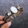 Moonstone Handmade Copper Wire Wrap Cuff Bangle Adjustable R8v84