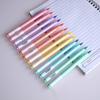6pcs Soft Brush Highlighter Pens Set Pastel Body Fluorescent Color Marker Pen for Highlight Drawing Paint Lettering Art