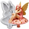 Flower Fairy Silicone Molds Fairies Angel Fondant Mold Cake Decorating Tools Cupcake Topper Candy Chocolate Gumpaste Mold