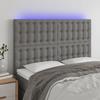 VidaXL LED Headboard Bedroom Furniture Double Bed Accessory Head of Bed Frame Interior Dark Grey 3122857