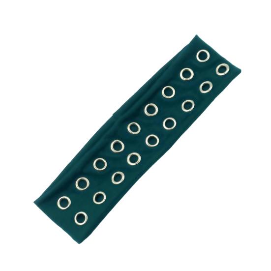 Headband Punk Style Rock Air-eye Decor Hair Band Elastic Fabric Eyelets Punk Headwrap Hair Accessory