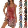 Women's Casual Daily Dating Outing Fashion Print Basic Sleeveless Loose Dress Bohemian Beach Dress Sleeveless Dress