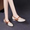 Summer New Bag Head Sandals Women's Hollow Flat-soled Women's Shoes Low Heel Soft Sole Round Head