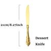 Gold Dinnerware Vintage Tableware 18/10 Silverware Stainless Steel Flatware Dinner Knife Fork Spoon Wedding Xmas Western Cutlery