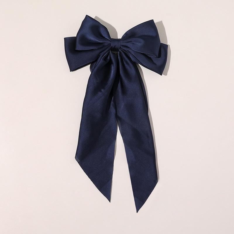 Woman New Bowknot Streamer Hairpin Chiffon Ribbon Barrette Bow Back Head Spring Clip Headwear Fashion Hair Accessories