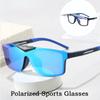 Fashion Men Polarized Cycling Sports Glasses TR90 Anti-UV Flip Sunglasses Optical Prescription Eyeglasses Frame Women