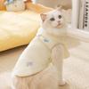 Cat clothes autumn and winter warm embroidered bear with scarf into cat kitten vest puppy dog teddy pet clothing