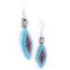 Les Trésors De Lily [J8691] - Blue 'Cheyennes' Designer Earrings