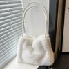 Women Fluffy Shoulder Bag Top-handle Bag New Fashion Female Autumn Winter Handbag Soft Plush Versatile Shopping Tote