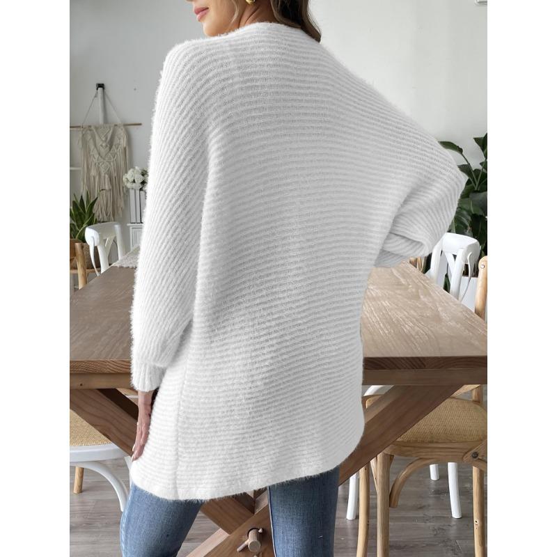 Women's Autumn and Winter Casual Solid Color Cardigan Sweater