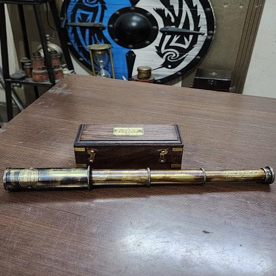 Brass Ottway  Functional Telescope Special Lenses Gift For Him 27.94cm