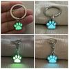 Bag Ornament Cat Paw Keyring Glow In Dark Luminous Paw Keychain Fashion Jewelry Gifts