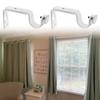 2Pcs Adjustable Curtain Holder Curtain Drapery Rod Bracket Window Curtain Rod Support Hanger Hardware Easy To Install