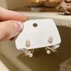 Vintage Leaf Imitation Pearl Stud Earrings for Womens Gold Color Removable Korean Cheap Wing Earrings Fashion Jewelry Gifts New