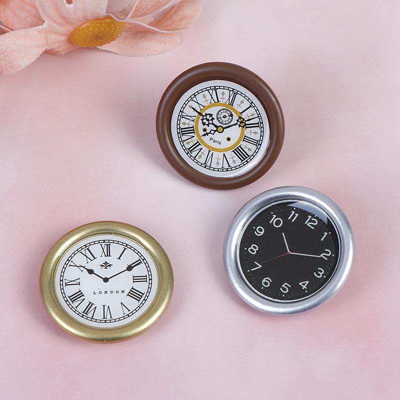 1:12 Dollhouse Miniature Wall Clock Doll House Miniaturas Home Decor Toy