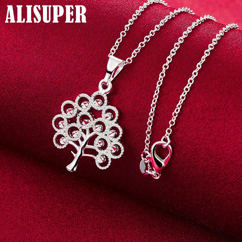 Ожерелье с подвеской в виде рождественской елки из стерлингового серебра 925 пробы, свадебные модные украшения