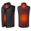 Zipper Mens Sleeveless Heated Vest Male Electric USB Body Waistcoat Winter Warm Heating Outwear