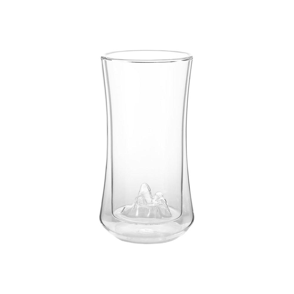 Mountain Shape Double Wall Glass Cups 300ml Coffee Cup Fashion Clear Tea Mug  Office