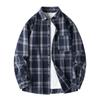Plaid Spring New Shirt Trendy Plaid Style Casual Breathable Long Sleeve Jacket Teen Men's Top