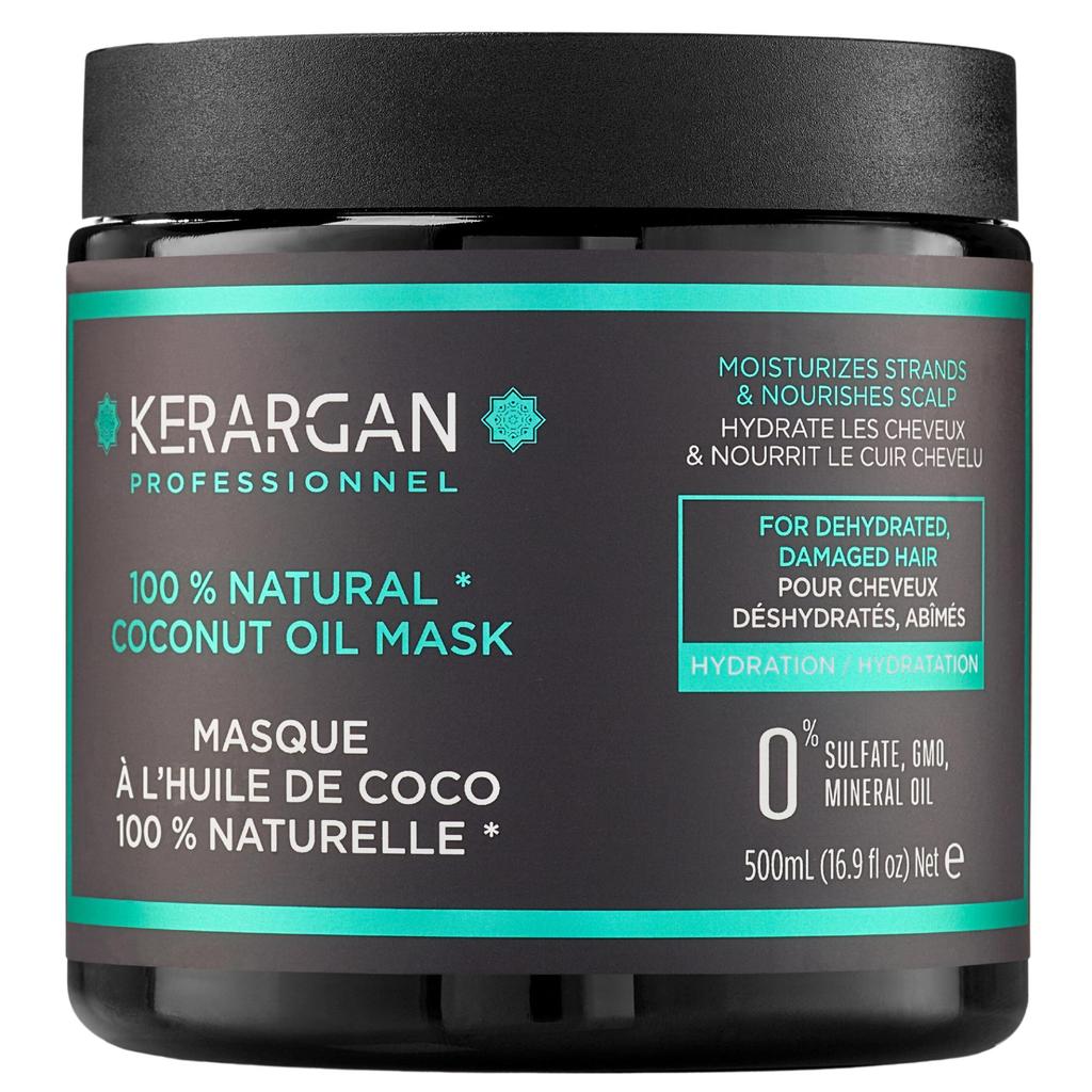 Kerargan Hair Mask with Coconut, Argan and Chamomile Oil, Nourishes and Moisturizes - Brittle Hair - Sulfate, Paraben and Silicone Free - 500 Ml