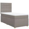 VidaXL Sommier à lattes de lit avec matelas Taupe 90x200 cm Tissu 3291167