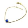 [P0650] - Golden Blue 'Princess Opal' Gold Plated Bracelet